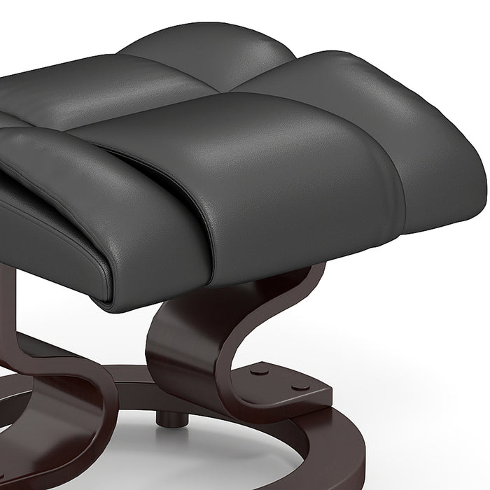 Black Swivel Massage Recliner Chair With Footstool and Adjustable Backrest by HOMCOM