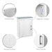 Light Grey Wall Mounted Bathroom Cabinet With Arched Door and Adjustable Shelf by kleankin
