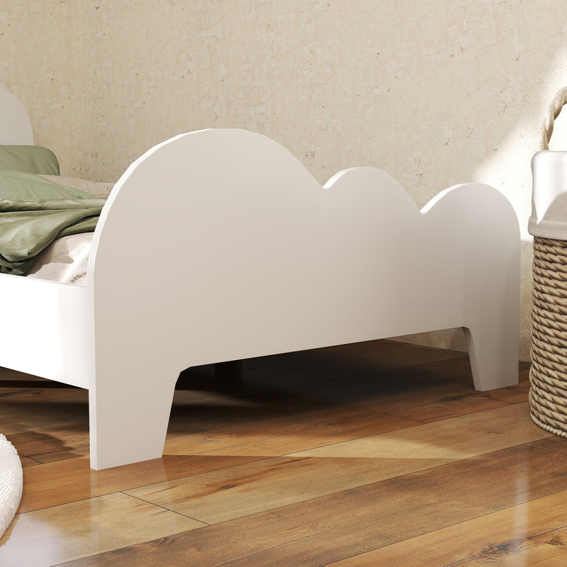 Cloud Themed Toddler Bed Frame with Safety Rails 143.5 x 74.5 x 56cm by AIYAPLAY