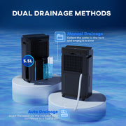 Portable Dehumidifier With Air Purifier and 5 Modes For Home and Laundry Use, Black