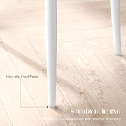 Set of 6 White Faux Leather Dining Chairs With Cushioned Seats For Modern Kitchens