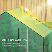 Walk In Greenhouse Cover Replacement with Roll Up Door for Garden Growing Green