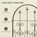 Set of 2 Metal Garden Trellis Panels for Climbing Plants Flowers and Vines 150 x 50 cm by Outsunny