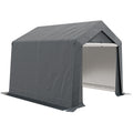Dark Grey 3.6 x 2.1m Portable Outdoor Shed with Window by Outsunny