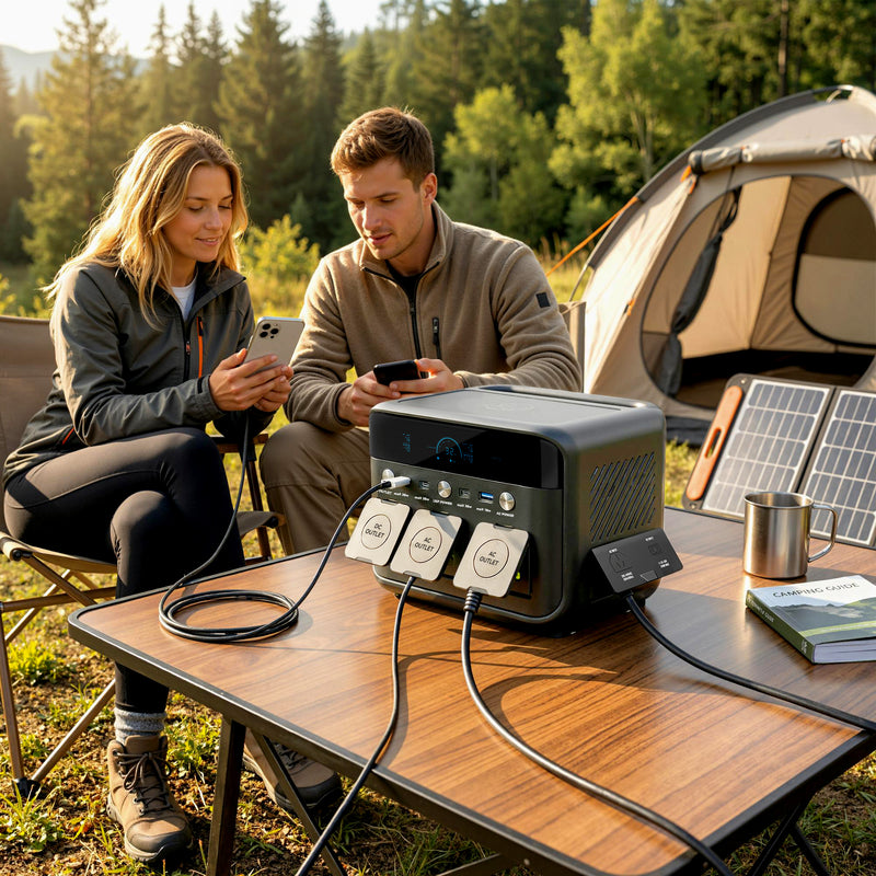 Portable Power Station for Fast Home or Garden Backup Electricity with Quick 1.5 Hour Recharge Silver