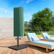 Cantilever Garden Parasol Cover for Year Round Weather Protection Easy Fit, Dark Green Outsunny