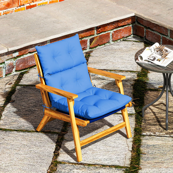 Blue Padded Outdoor Seat Cushion 115 x 56 cm by Outsunny