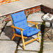 Blue Padded Outdoor Seat Cushion 115 x 56 cm by Outsunny