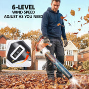 Cordless Leaf Blower for Easy Garden and Patio Clean Up Lightweight White AOSOM