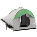 Car Tent for Hatchback or SUV Camping with Water-Resistant Shelter and Mesh Window Grey and Green