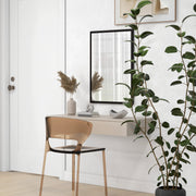 Wall Mounted Bathroom Mirror 70 x 50 cm With Stylish Frame For Hallway Or Bedroom Black