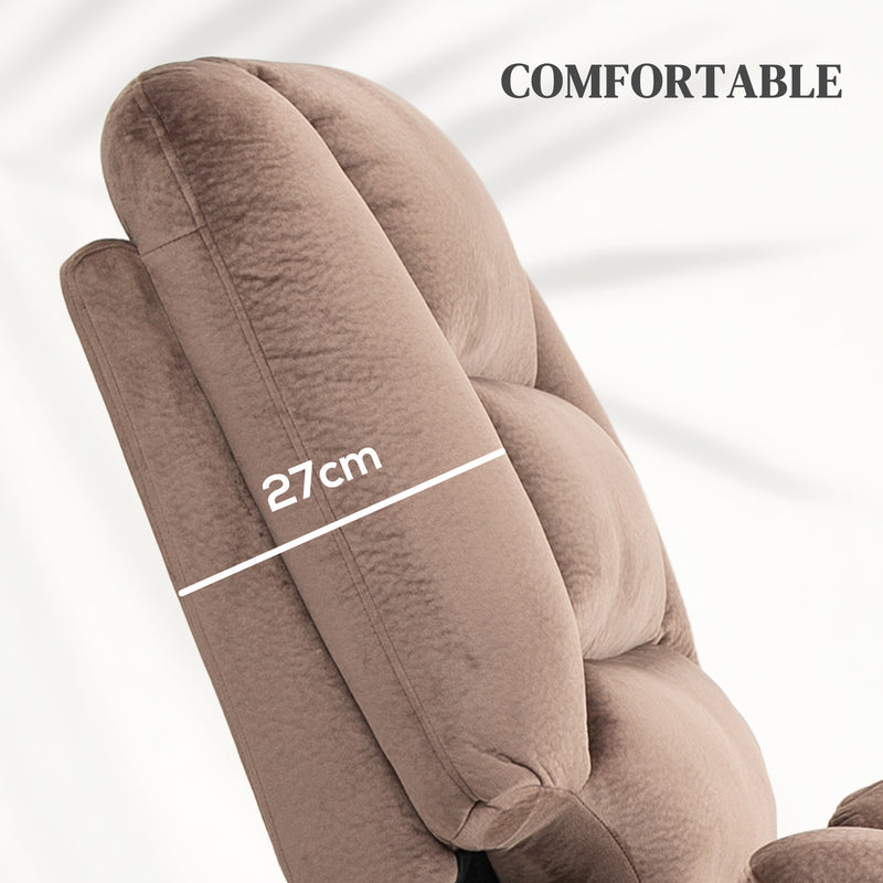 Electric Recliner Massage Armchair with Remote and Lift Assist for Comfort, Brown