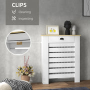 Radiator Cover with Storage Drawer Ideal for Living Room or Hallway 95.5 x 78 cm, White