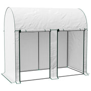 Walk In Garden Greenhouse With Zipped Doors For Plant Protection 200 x 100cm White