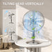 Silver Three Speed Oscillating Desk Fan with Adjustable Head