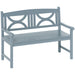 Grey 2 Seater Wooden Garden Bench Outdoor Patio Loveseat for Porch by Outsunny