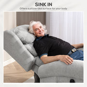 Electric Recliner Chair With Power Lift And Remote For Elderly Comfort And Support Grey