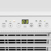 9000 BTU Portable Air Conditioner with Dehumidifier Timer and Wheels for Rooms up to 28m² White