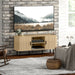 Oak TV Stand Cabinet for TVs up to 55 Inches with Storage Shelves and Cupboard by HOMCOM