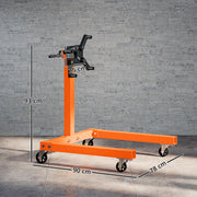 Engine Stand with 360° Rotating Head for Safe Home Garage Repairs Orange Black AOSOM