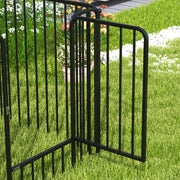 Heavy Duty 8 Panel Dog Playpen for Indoor and Outdoor Use Suitable for Medium Dogs Black