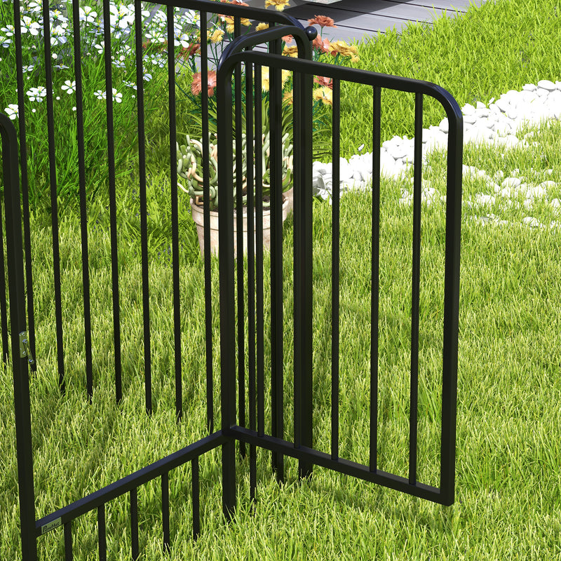 Heavy Duty 8 Panel Dog Playpen for Indoor and Outdoor Use Suitable for Medium Dogs Black