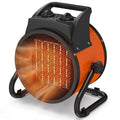 Outsunny 2800W industrial ceramic fan heater in orange and black, angled studio view