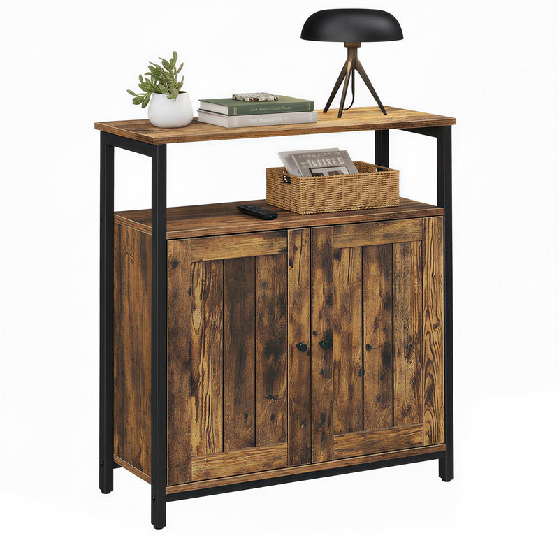 Industrial Storage Cabinet Sideboard with Adjustable Shelf by Vasagle - front view
