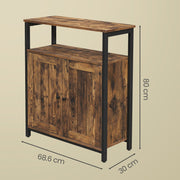 Vasagle storage cabinet dimensions diagram - 68.6 x 30 x 80 cm