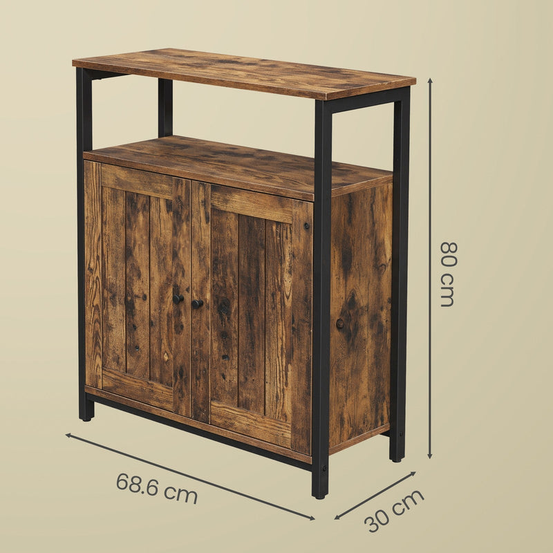 Vasagle storage cabinet dimensions diagram - 68.6 x 30 x 80 cm