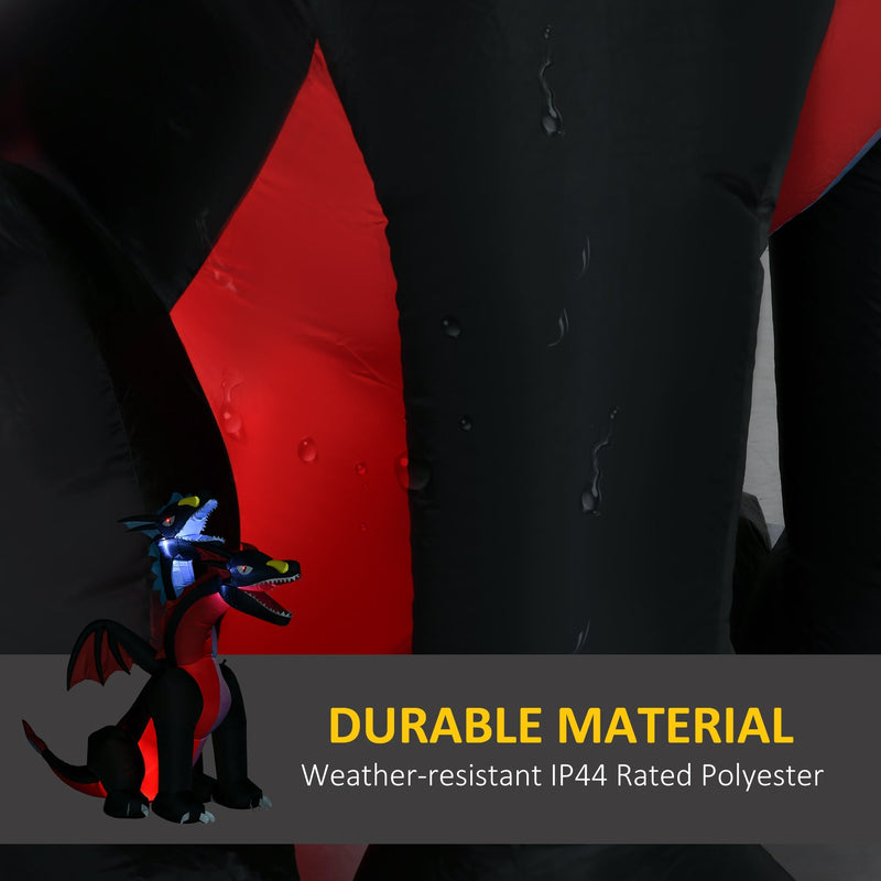 Close-up of the weatherproof polyester shell texture, captioned Durable Material Weather-Resistant IP44 Rated Polyester