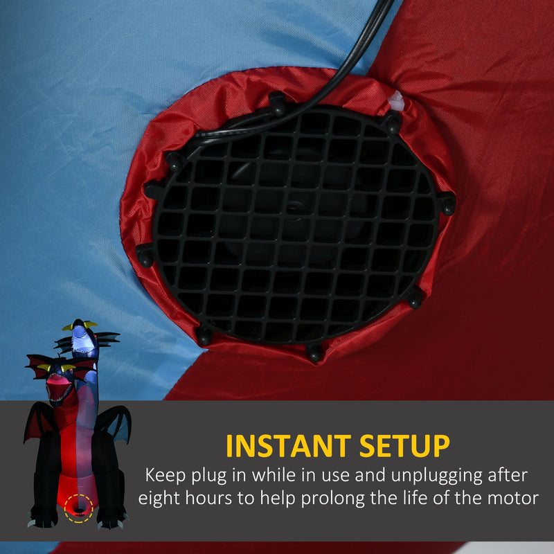 Close-up of the built-in air blower fan, captioned Instant Setup with an 8-hour usage reminder