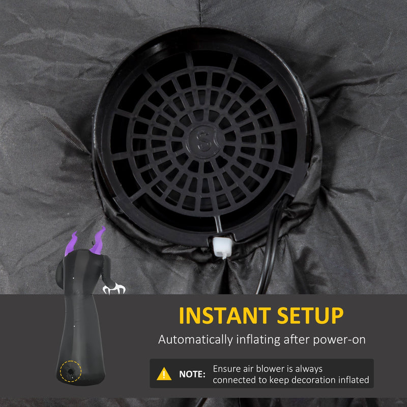 Internal inflation fan fitted inside the base of the black inflatable