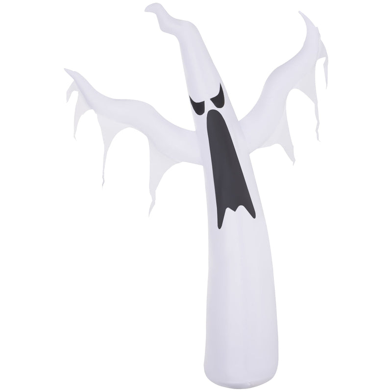 Homcom white inflatable Halloween ghost with outstretched arms on a white background