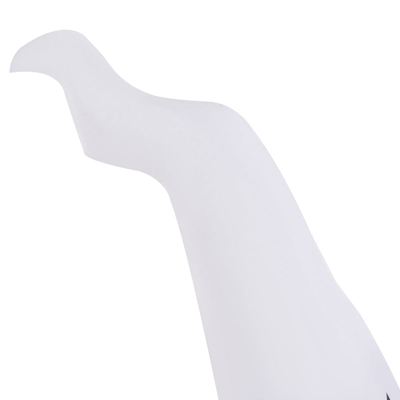 Close-up of one outstretched, tapered ghost arm in white fabric