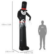 Dimension diagram showing the ghost at 3.06m tall, 0.95m wide and 0.85m deep