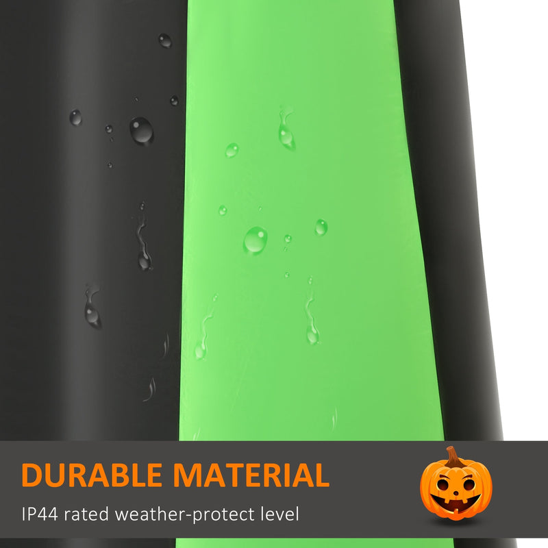 Water droplets on the green and black IP44 rated polyester robe