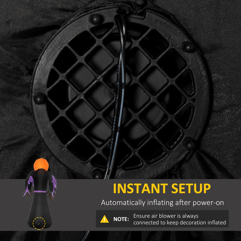 Built-in blower fan grille set into the black fabric base
