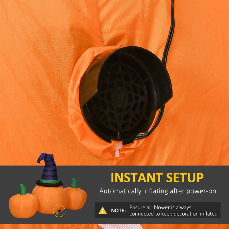 Close-up of the built-in blower fan inside the orange polyester shell