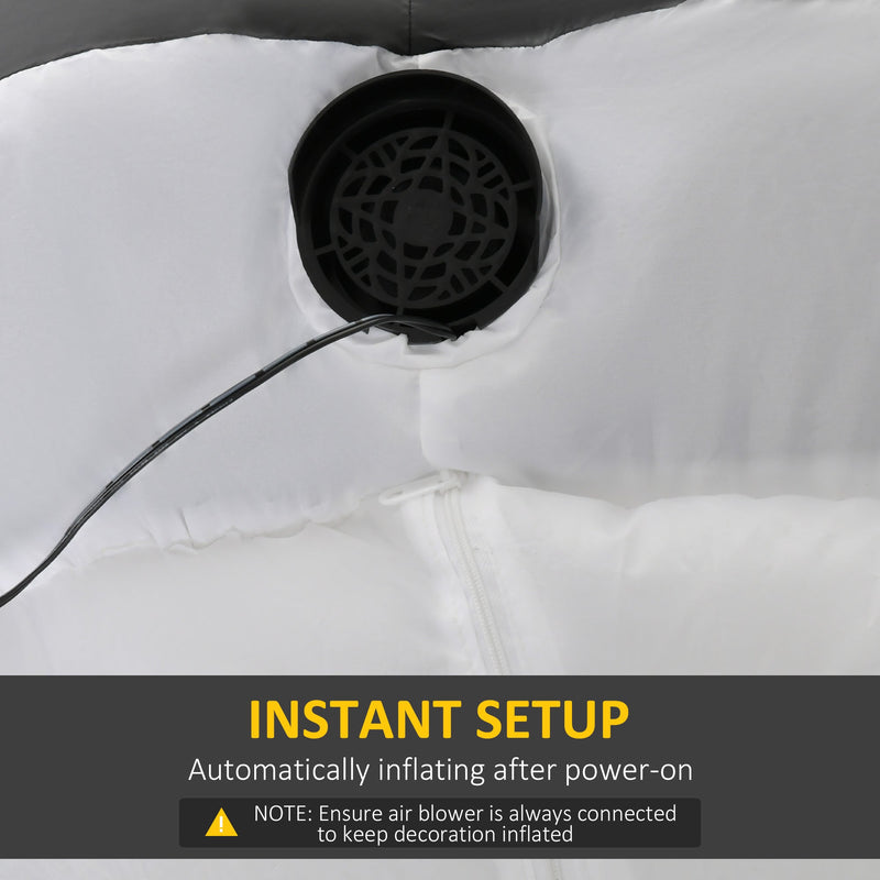 Close-up of the built-in blower fan set into the white fabric