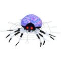 HOMCOM inflatable Halloween spider with cobweb legs and colourful LED body, plain studio shot