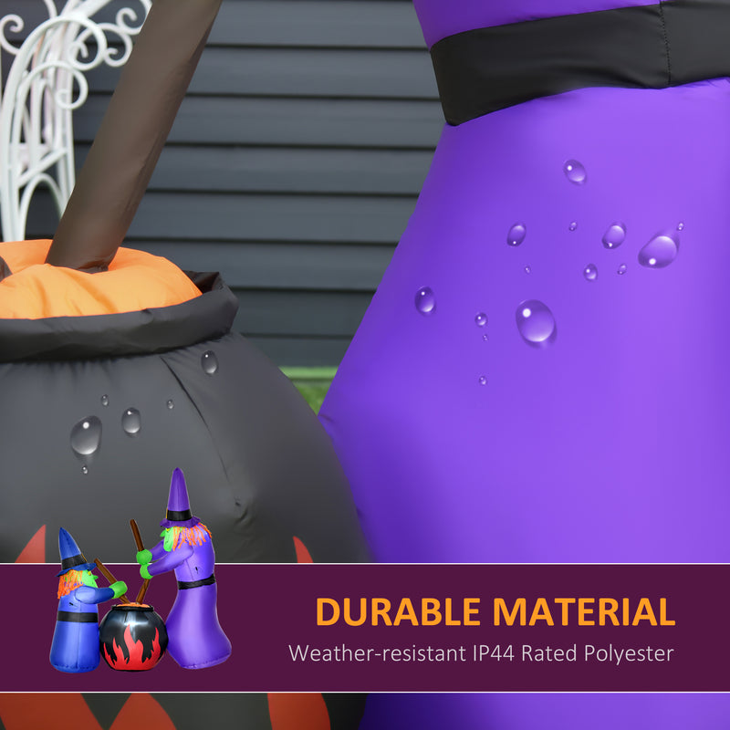 Water droplets beading on the purple polyester fabric of the witch's robe