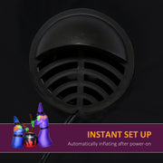 Close-up of the black internal fan vent that inflates the witches display