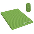 Double Camping Air Mattress With Built In Foot Pump For Comfortable Outdoor Sleep Green
