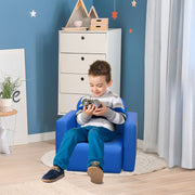 2 in 1 Toddler Sofa Chair for Relaxing and Playing in Bedroom or Playroom, Blue