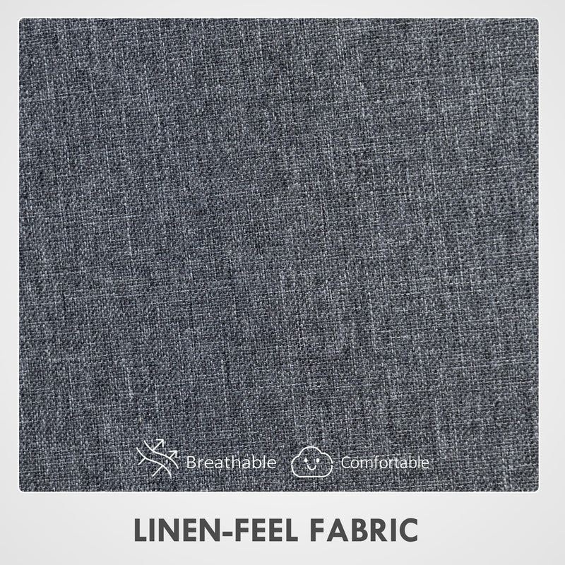 Grey High Back Fabric Office Chair Ergonomic Design For Home Or Work Desk Comfort