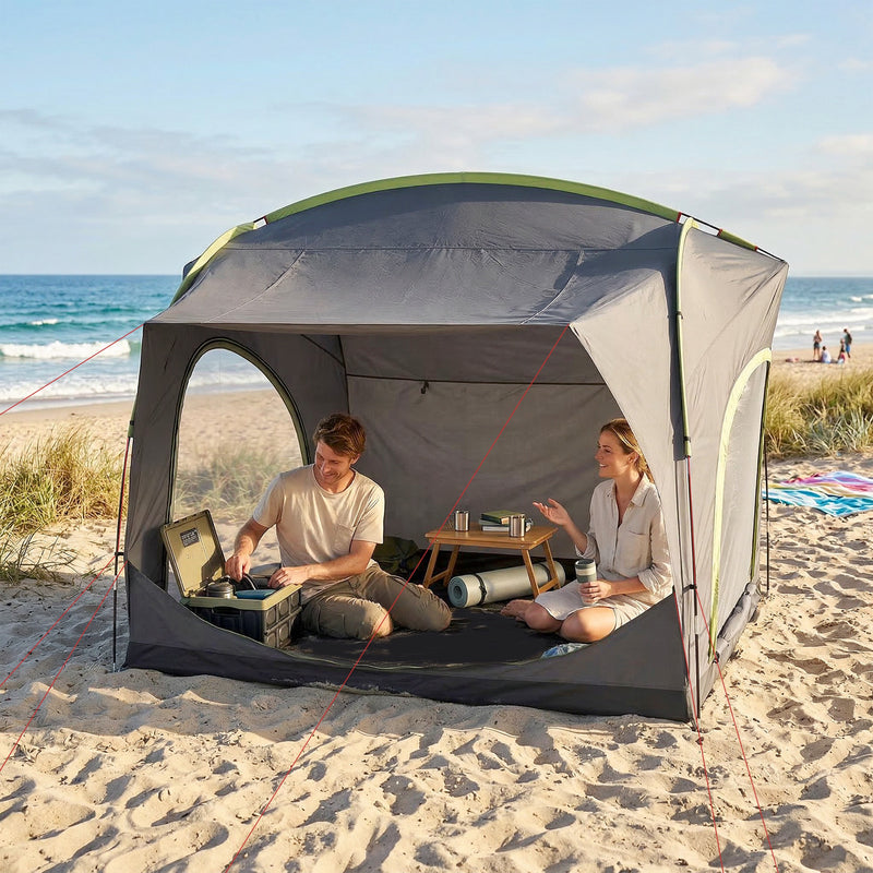 SUV Tailgate Tent Waterproof Shelter for Camping and Picnics with Tall Standing Room Grey