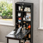 Black Three Part Work Desk with Storage and Writing Board by HOMCOM