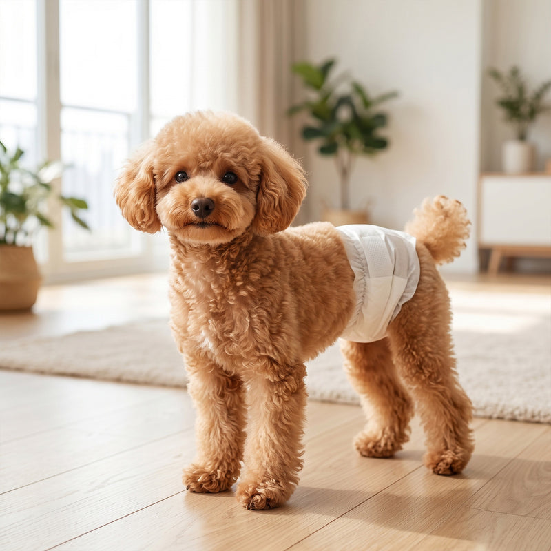 Disposable Dog Nappies for Small Male Dogs XS 48 Pack Leak Protection White Pawhut