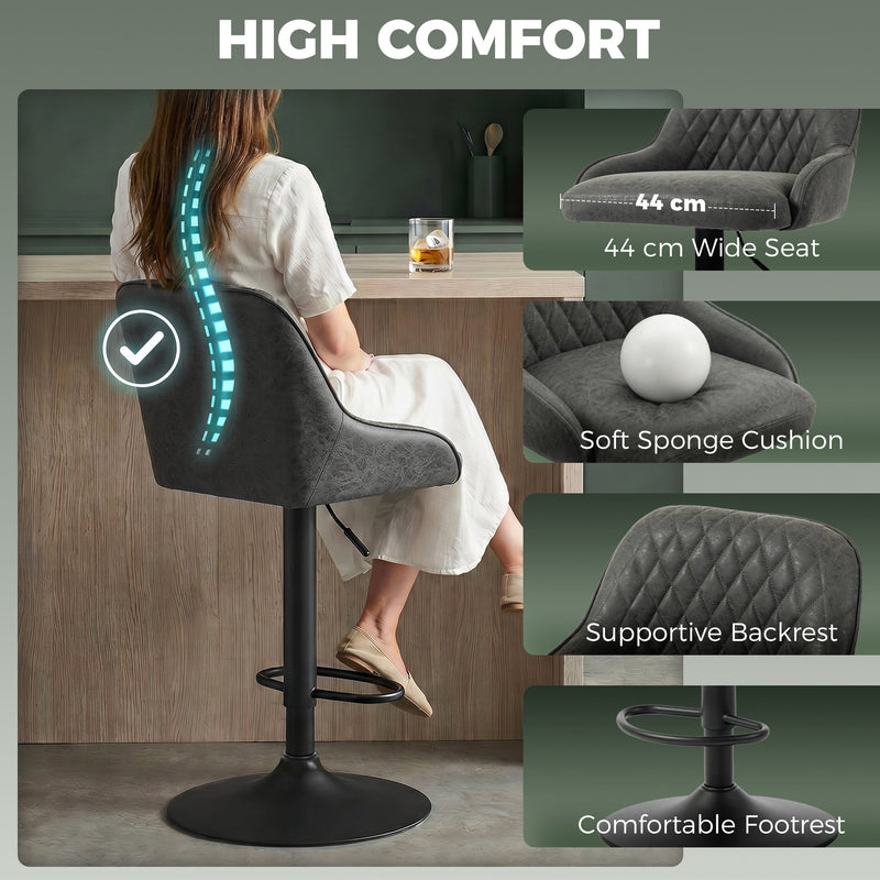 Adjustable bar stools - Dark Grey